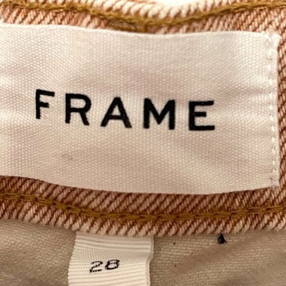 FRAME Le Sylvie Slender Straight Jeans in Sand 28 - Picture 4 of 8